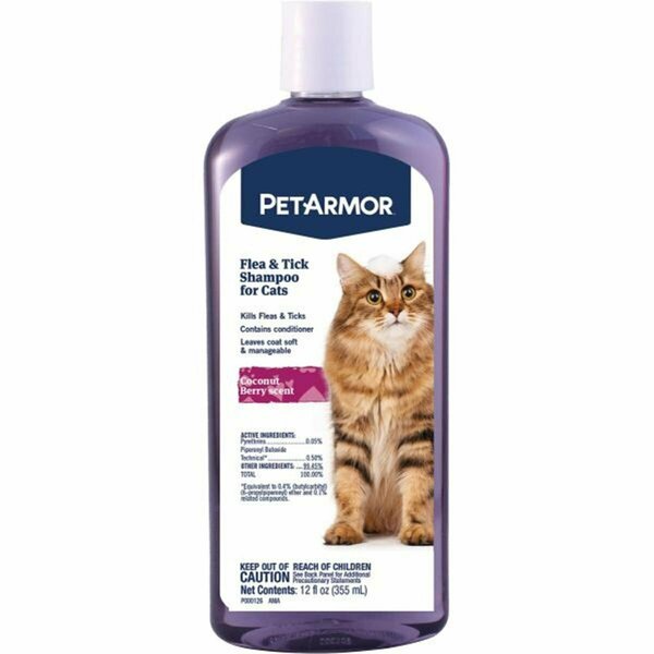 Beloved 12 oz PetArm Flea & Tick Shampoo for Cat Coconut Berry Scent BE3294783